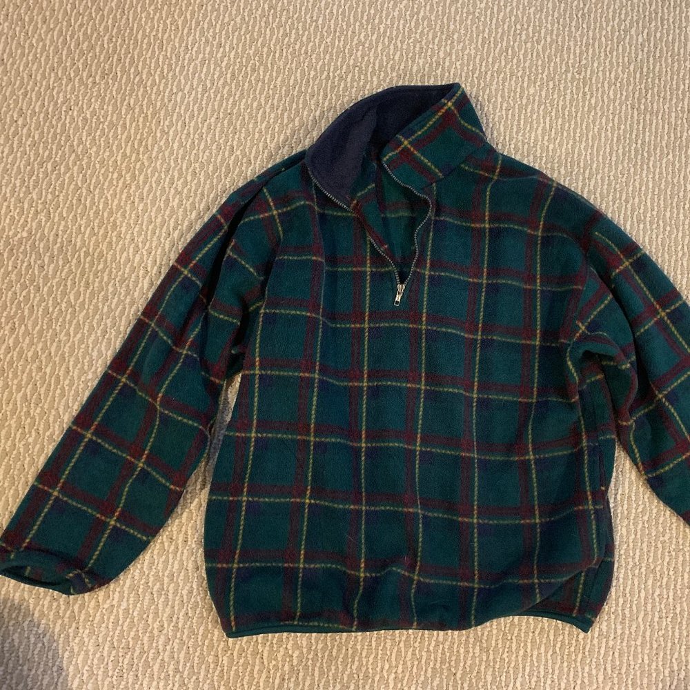 Plaid Dad Fleece Pullover